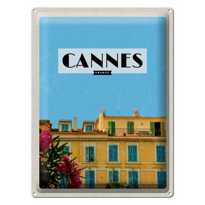 Cartel de chapa Viajes 30x40cm Cannes Francia Turismo de Francia