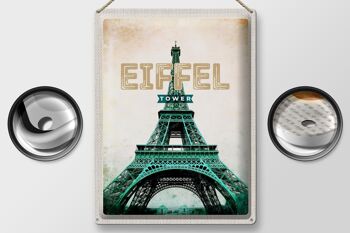 Panneau en étain voyage 30x40cm, tour Eiffel, tourisme rétro 2