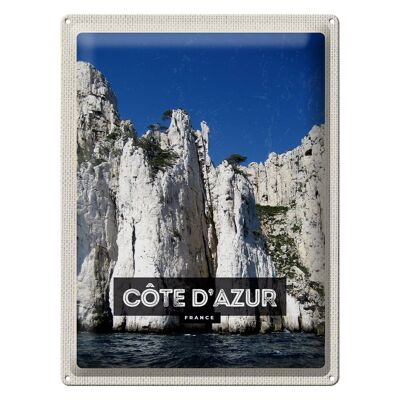 Cartel de chapa Viaje 30x40cm Costa Azul Turismo Francia