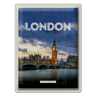 Metal sign travel 30x40cm London United Kingdom