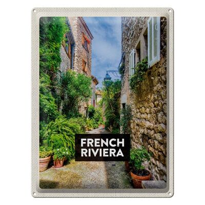 Cartel de chapa de viaje, 30x40cm, regalo del casco antiguo de la Riviera Francesa