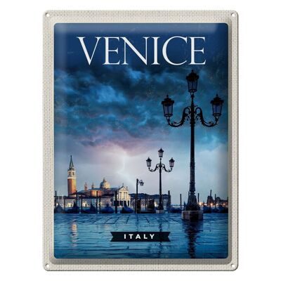 Blechschild Reise 30x40cm Venice Italy Poster Blitz Gewitter