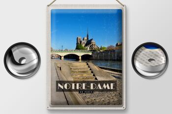 Plaque en tôle Voyage 30x40cm Notre-Dame Paris Tourisme 2