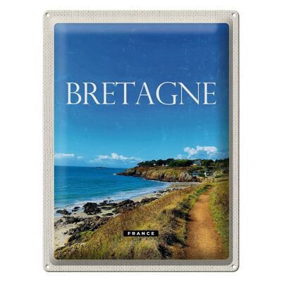 Blechschild Reise 30x40cm Bretagne France Urlaub Reiseziel