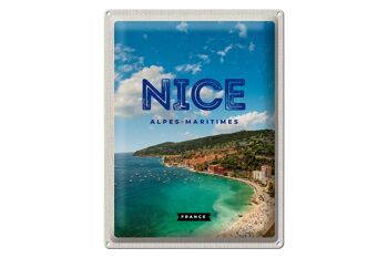 Plaque en tôle voyage 30x40cm, image panoramique de Nice Alpes-Maritimes 1