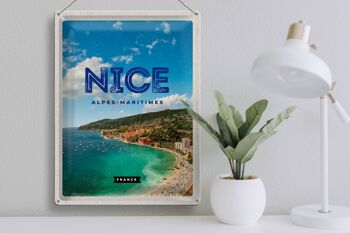 Plaque en tôle voyage 30x40cm, image panoramique de Nice Alpes-Maritimes 3