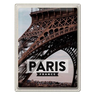 Blechschild Reise 30x40cm Paris France Eiffelturm Schild