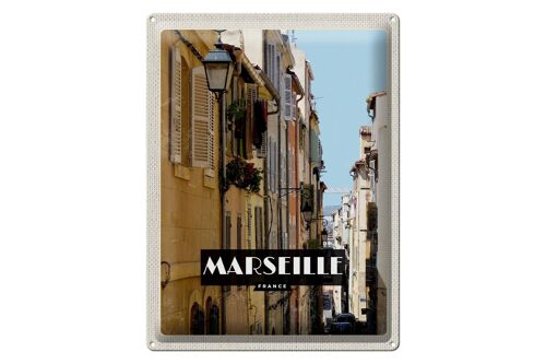 Blechschild Reise 30x40cm Marseille France Altstadt Geschenk