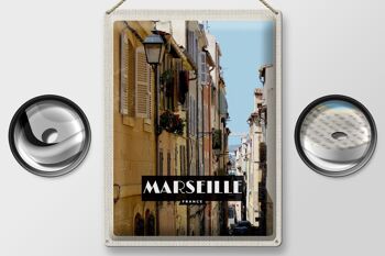 Signe en étain voyage 30x40cm Marseille France vieille ville cadeau 2