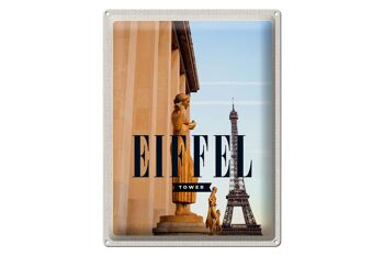 Plaque en tôle voyage 30x40cm sculptures Tour Eiffel 1