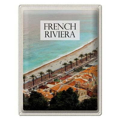 Cartel de chapa viaje 30x40cm Riviera Francesa Costa mediterránea