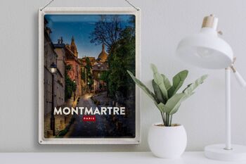 Plaque en tôle voyage 30x40cm Montmartre Paris rétro 3
