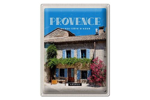 Blechschild Reise 30x40cm Provence Alpes-Cote d´Azur Haus