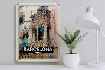 Panneau en étain voyage 30x40cm, Barcelone, espagne, Architecture, tourisme 3