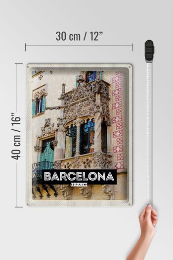 Panneau en étain voyage 30x40cm, Barcelone, espagne, Architecture, tourisme 4