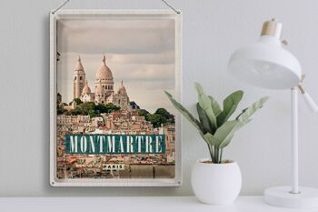Affiche panoramique de voyage en signe d'étain, 30x40cm, Montamartre, Paris 3