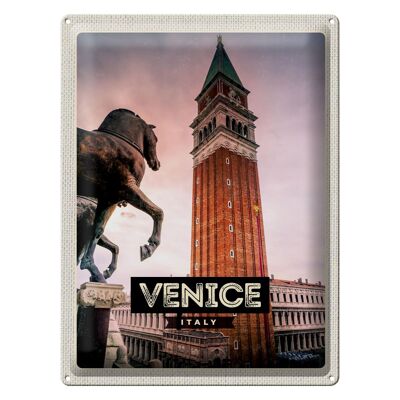 Blechschild Reise 30x40cm Venice Italy Italien Pferd Geschenk