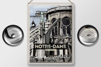 Plaque tôle voyage 30x40cm Architecture Notre-Dame de Paris 2