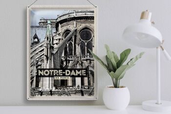 Plaque tôle voyage 30x40cm Architecture Notre-Dame de Paris 3