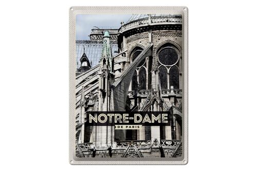 Blechschild Reise 30x40cm Notre-Dame de Paris Architektur