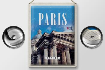 Plaque en tôle voyage 30x40cm Paris France Grand palais France 2