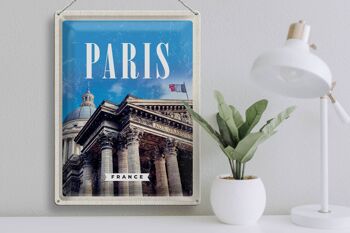 Plaque en tôle voyage 30x40cm Paris France Grand palais France 3