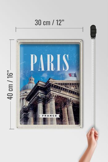Plaque en tôle voyage 30x40cm Paris France Grand palais France 4