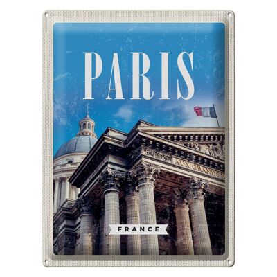 Targa in metallo da viaggio 30x40 cm Parigi Francia Grand Palais Francia