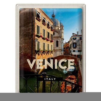 Tin sign travel 30x40cm Venice Iraly architecture gift