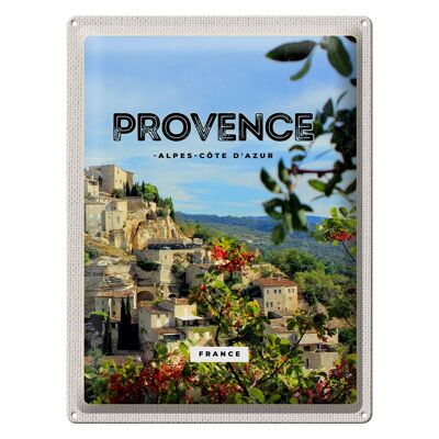 Tin sign travel 30x40cm Provence France panorama picture