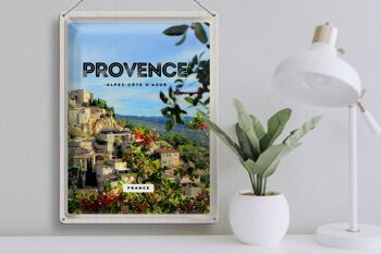 Plaque en tôle voyage 30x40cm Provence France photo panoramique 3