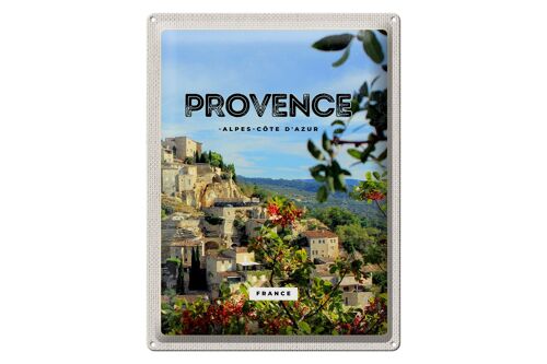 Blechschild Reise 30x40cm Provence France Panorama Bild