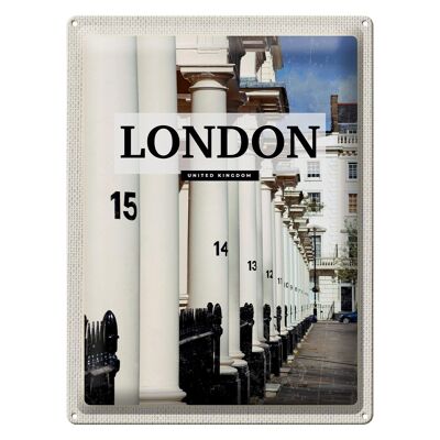 Blechschild Reise 30x40cm London United Kingdom Stadt Retro