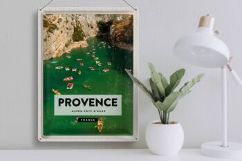 Plaque tôle voyage 30x40cm Provence cote d'azur France 3
