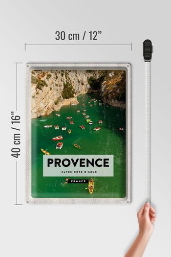 Plaque tôle voyage 30x40cm Provence cote d'azur France 4