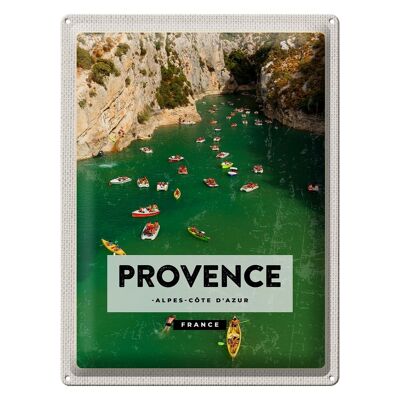 Plaque tôle voyage 30x40cm Provence cote d'azur France