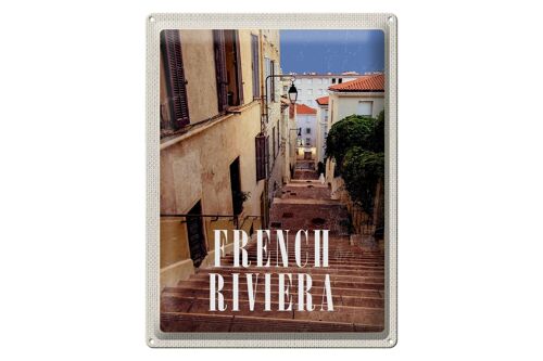 Blechschild Reise 30x40cm French Riviera Architektur Geschenk