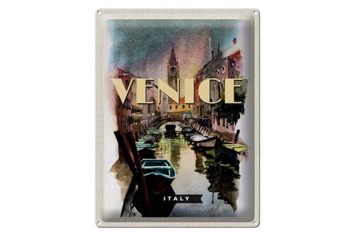 Blechschild Reise 30x40cm Venice Italy malerisches Bild
