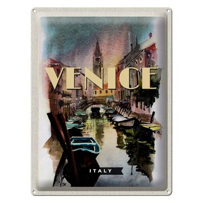 Cartel de chapa de viaje 30x40cm Cuadro pintoresco de Venecia Italia