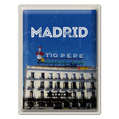 Blechschild Reise 30x40cm Madrid Tio Pepe Symbol