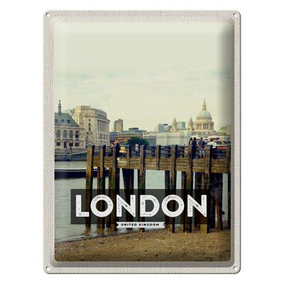 Tin sign travel 30x40cm London architecture gift
