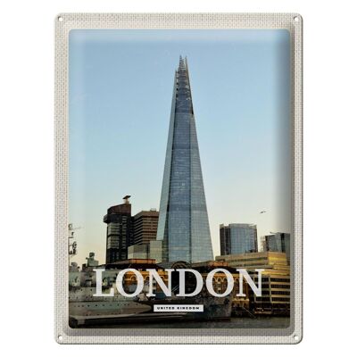 Targa in metallo da viaggio 30x40 cm London City Regno Unito