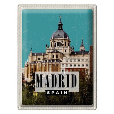 Blechschild Reise 30x40cm Madrid Spanien Urlaubsort Geschenk