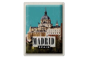 Panneau de voyage en étain, 30x40cm, Madrid, espagne, Destination de vacances, cadeau 1