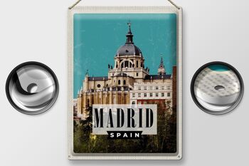 Panneau de voyage en étain, 30x40cm, Madrid, espagne, Destination de vacances, cadeau 2