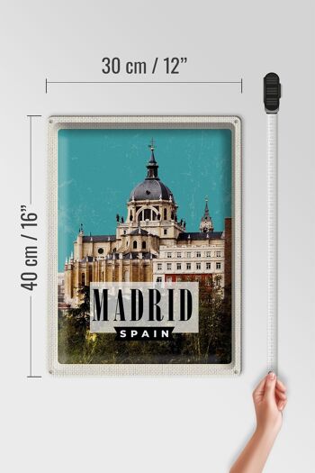 Panneau de voyage en étain, 30x40cm, Madrid, espagne, Destination de vacances, cadeau 4