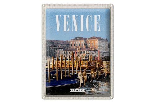 Blechschild Reise 30x40cm Venice Italy Venedig Italien Retro