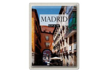 Signe en étain voyage 30x40cm, Madrid, espagne, Architecture médiévale 1