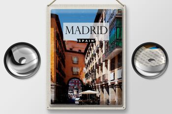 Signe en étain voyage 30x40cm, Madrid, espagne, Architecture médiévale 2