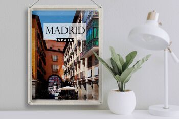Signe en étain voyage 30x40cm, Madrid, espagne, Architecture médiévale 3